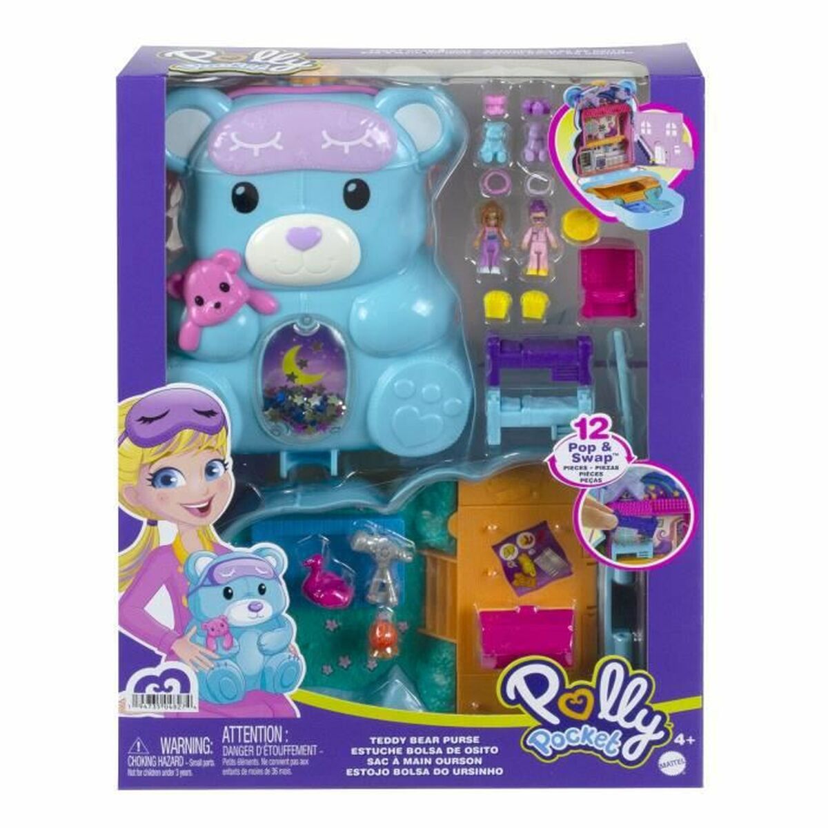 Polly Pocket Surprise Bear Bag Sac Ours + 4 Ans