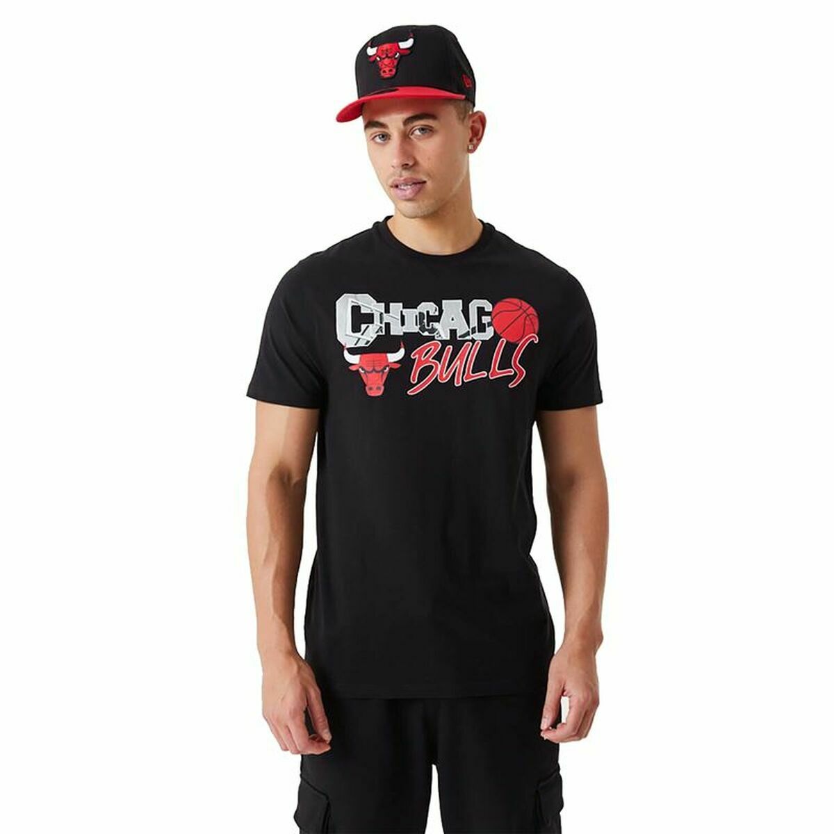 T-shirt à manches courtes homme New Era NBA Infill Graphic Chicago Bulls