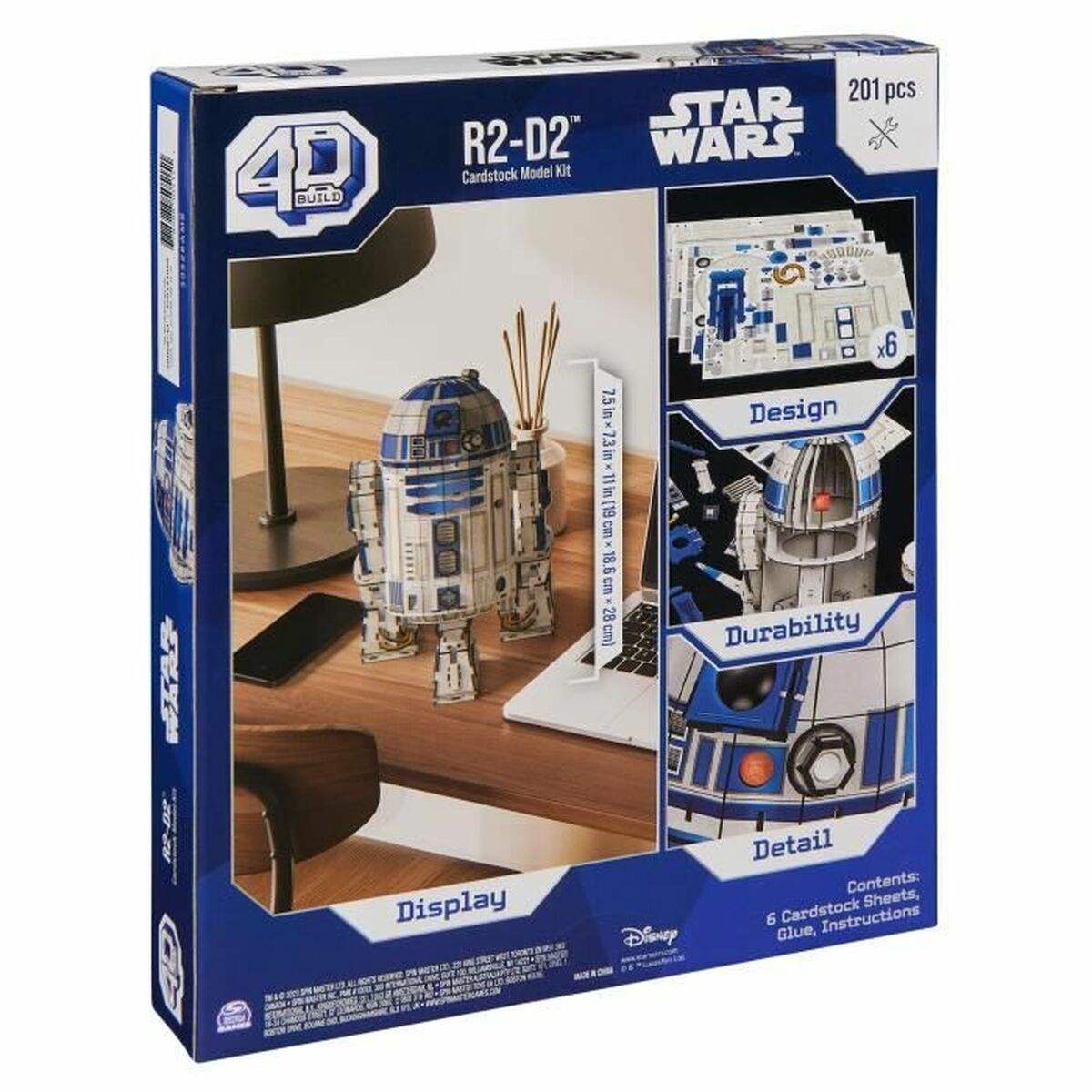 Set de construction Star Wars R2-D2 201 Pièces 19 x 18,6 x 28 cm Blanc Multicouleur