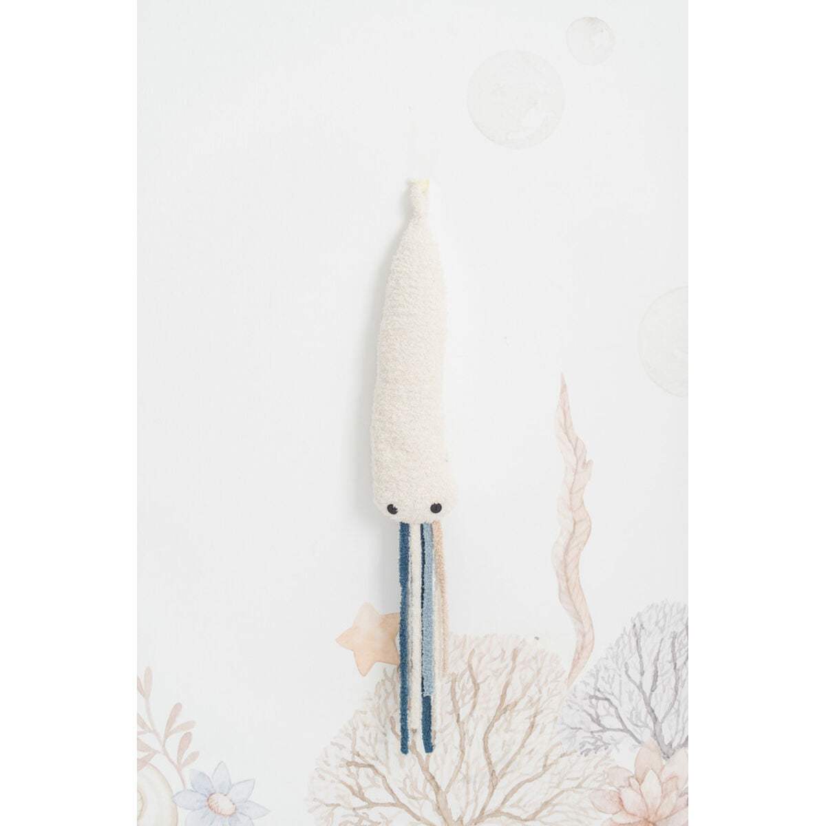 Jouet Peluche Crochetts Bleu Blanc Pieuvre Baleine Raie manta 29 x 84 x 29 cm 4 Pièces - Crochetts - Jardin D'Eyden - jardindeyden.fr