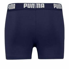 Boxer de Bain pour Enfants Puma Swim Logo Bleu foncé