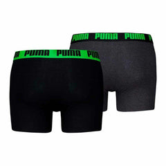 Boxer pour homme Puma EVERRYDAY BASIC 701226387 018 2 Unités Vert Noir