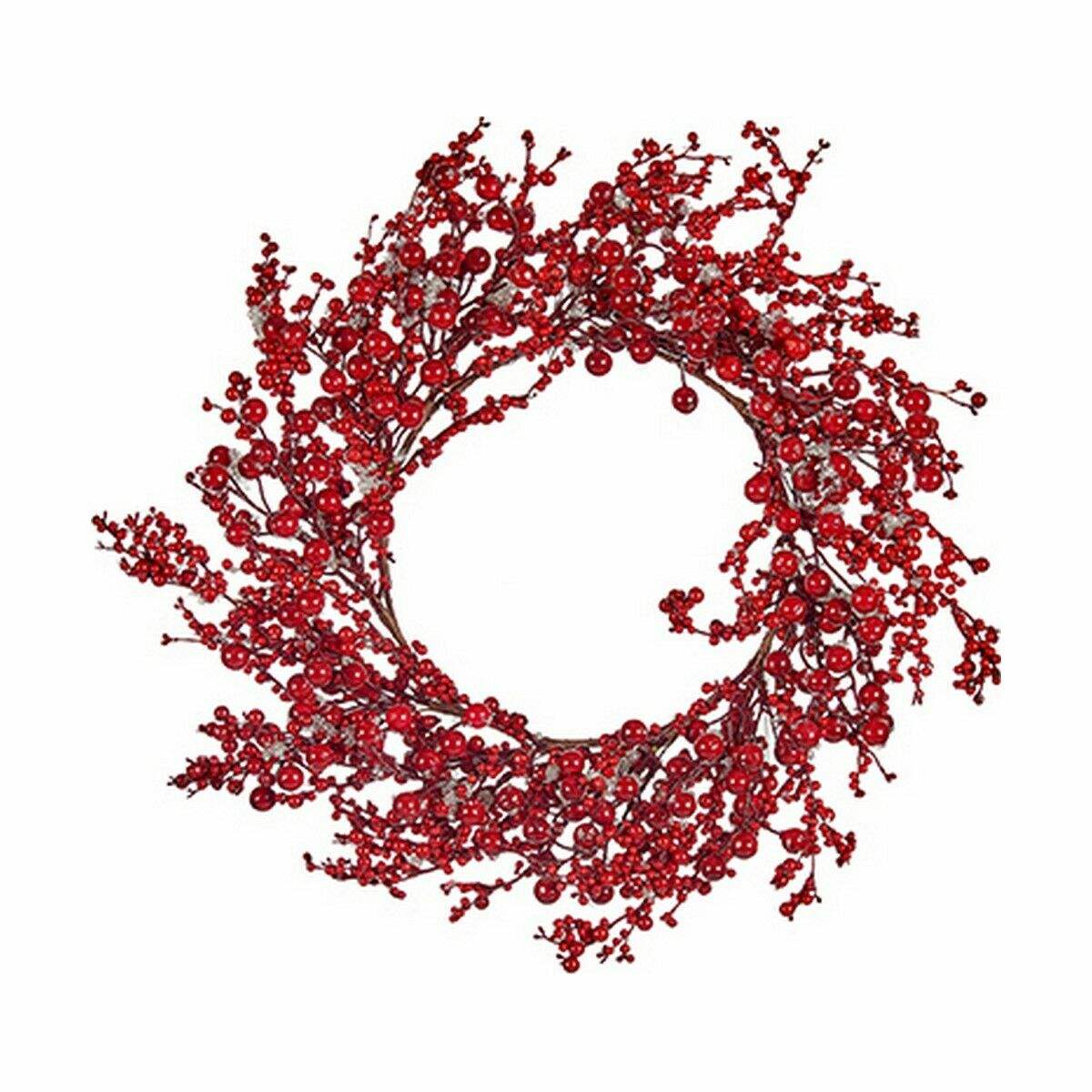 Couronne de Noël Rouge Plastique 48 x 10 x 48 cm (6 Unités)