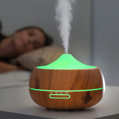 Humidificateur Diffuseur d'Arômes LED Wooden-Effect InnovaGoods