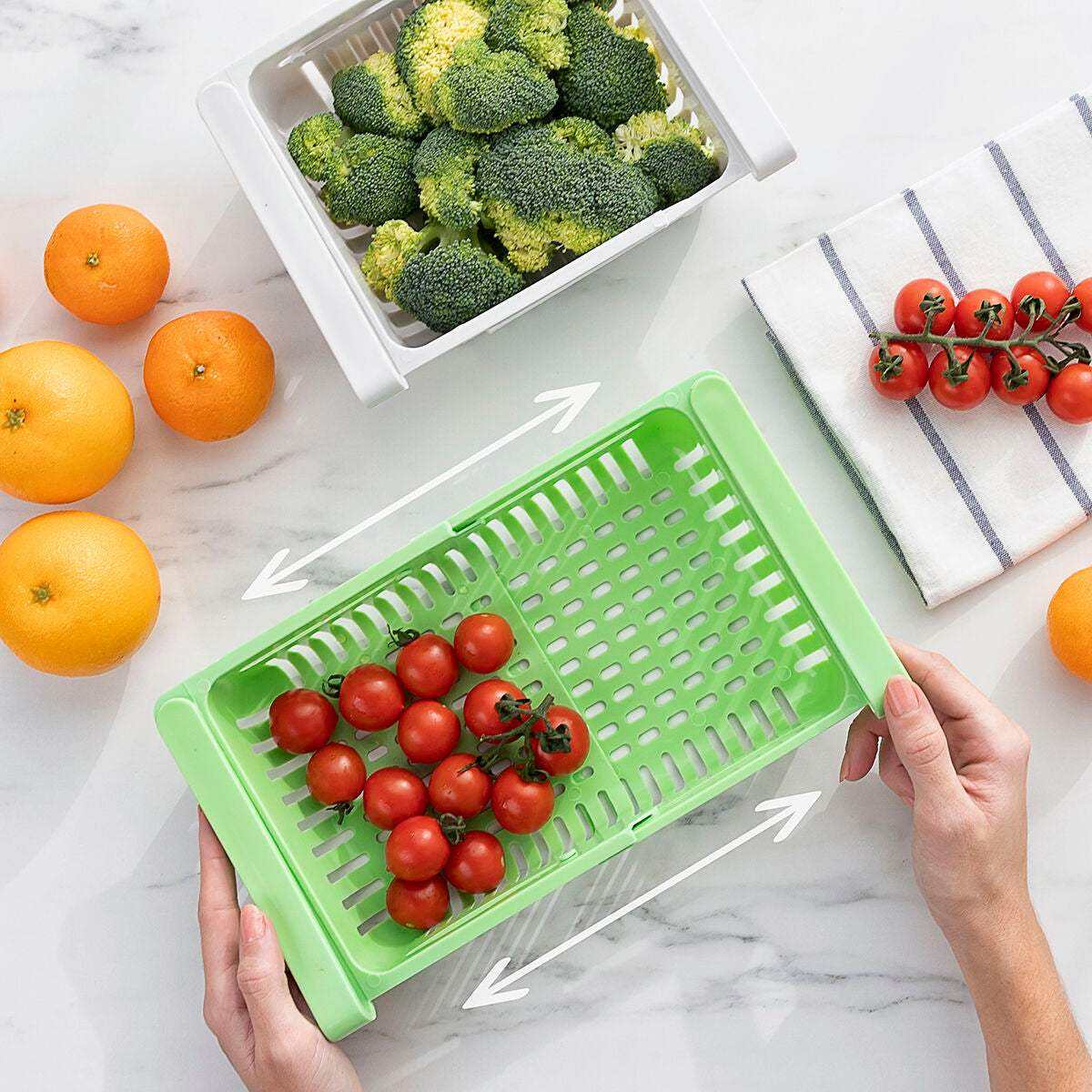 Rangement Réglable pour Réfrigérateur Friwer InnovaGoods (pack de 2) - InnovaGoods ©