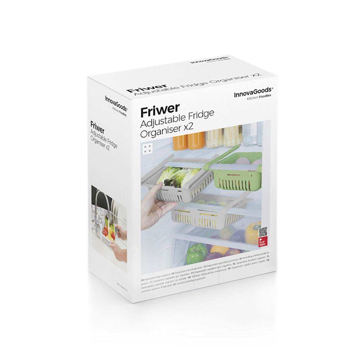 Rangement Réglable pour Réfrigérateur Friwer InnovaGoods (pack de 2) - InnovaGoods ©