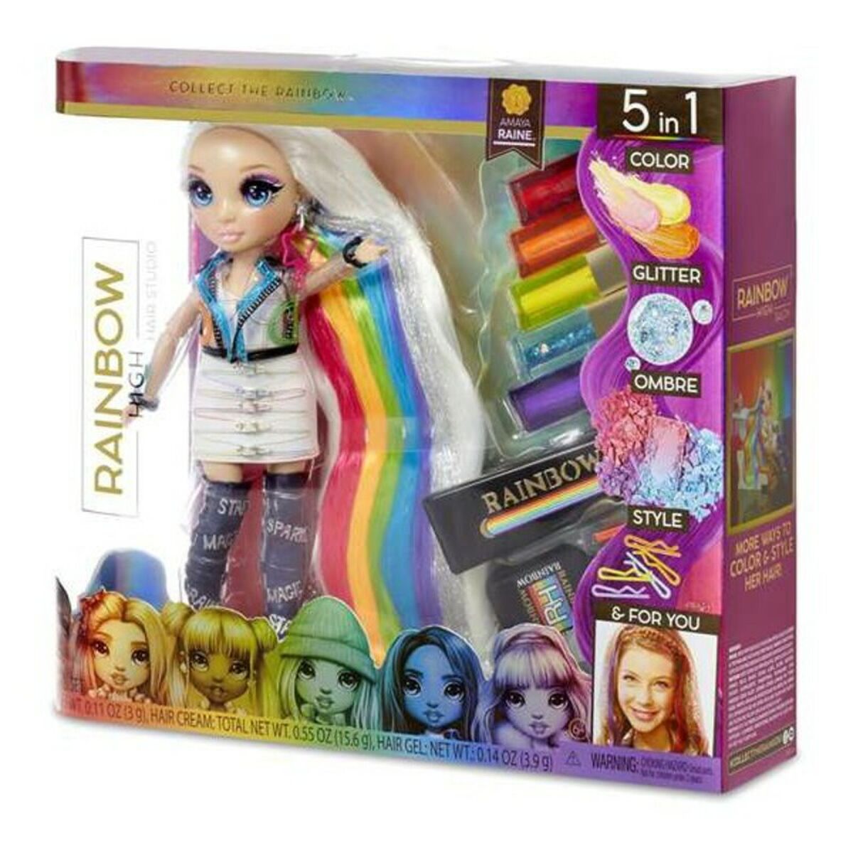 Playset Rainbow Hair Studio Rainbow High 569329E7C 5 en 1 (30 cm)