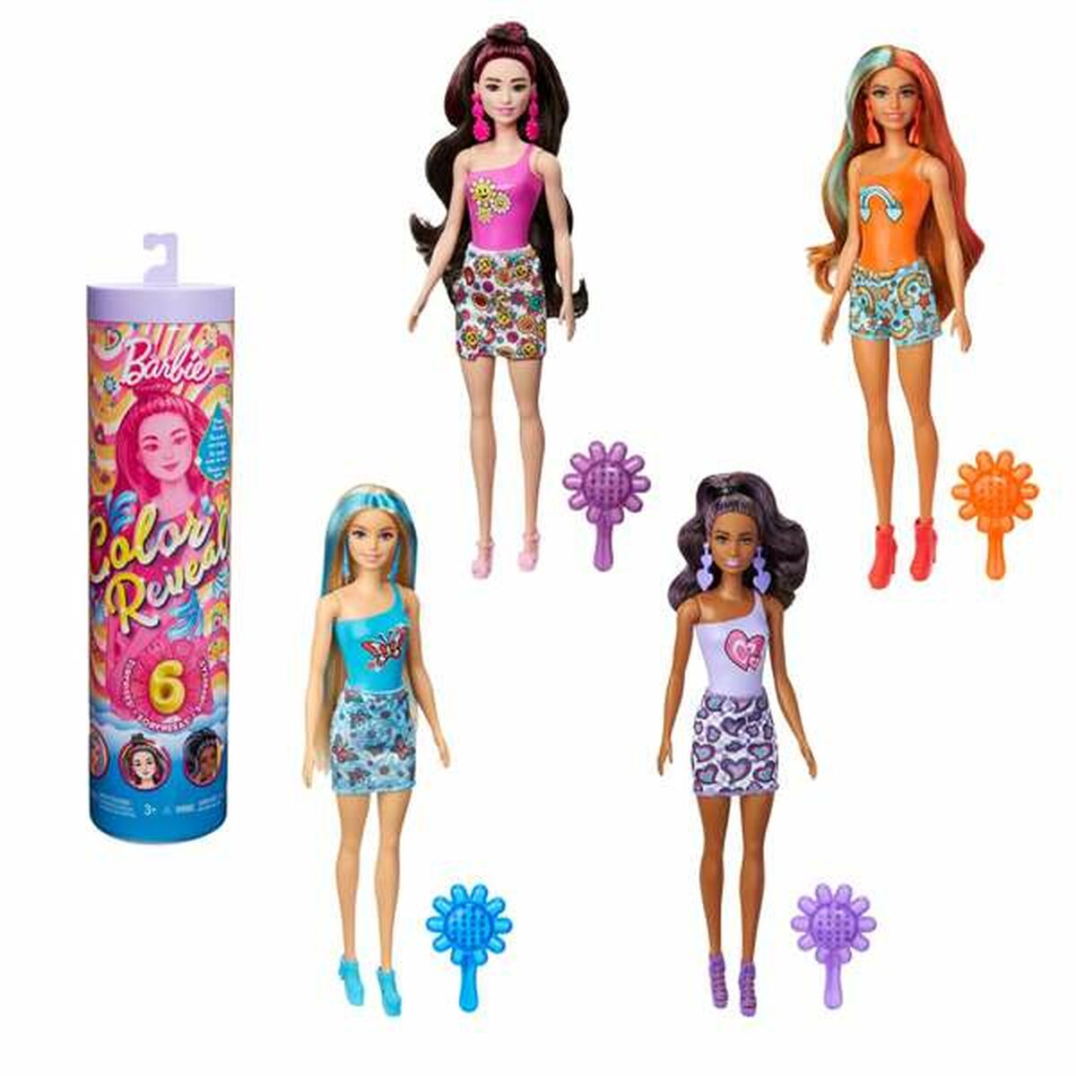 Muñeca Barbie Color Reveal Serie Ritmo Arcoíris