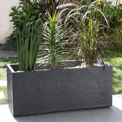 Cache-pot EDA Anthracite Plastique 99 x 39 x 43 cm - EDA - Jardin D'Eyden - jardindeyden.fr