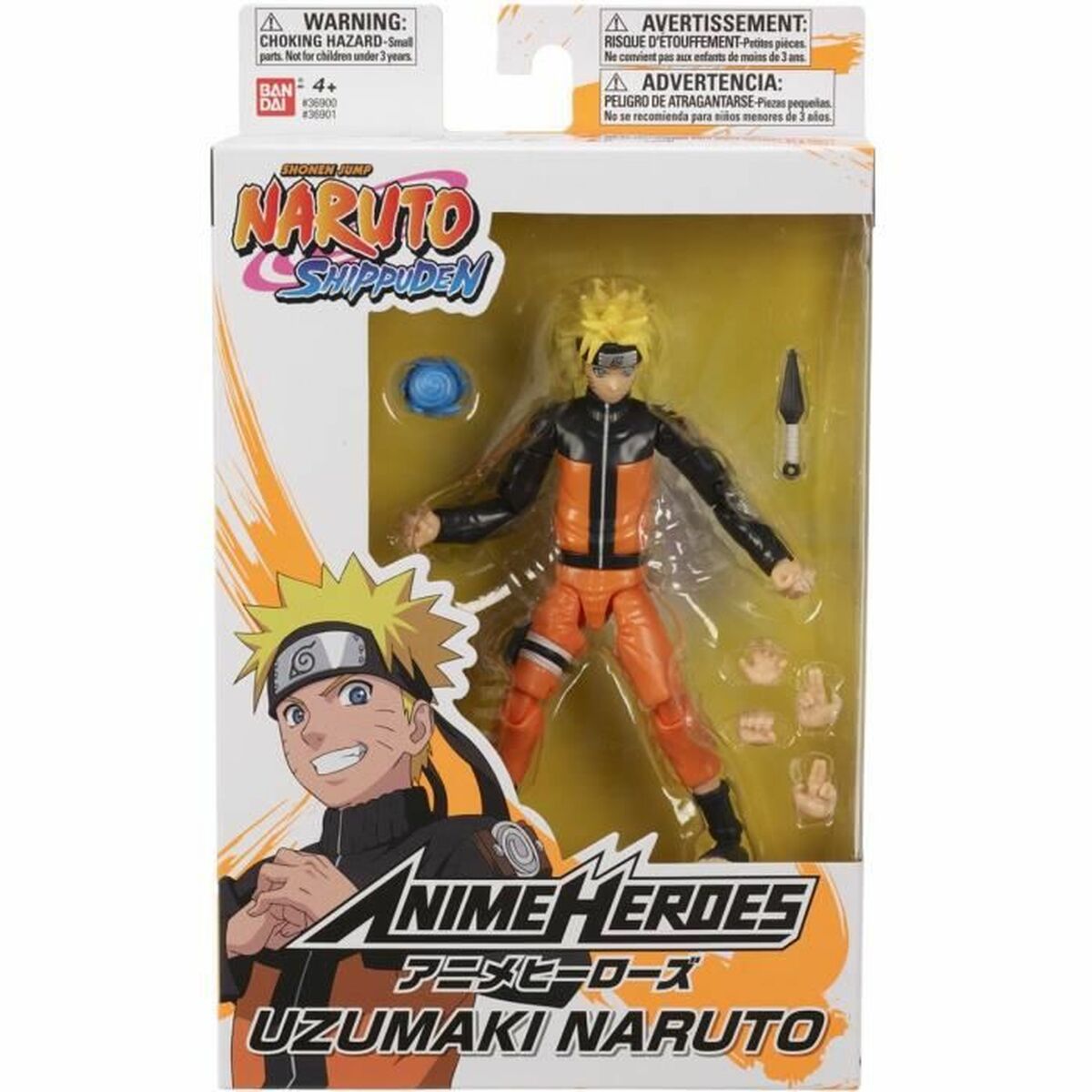 Figura Articulada Naruto Uzumaki - Anime Heroes 17 cm
