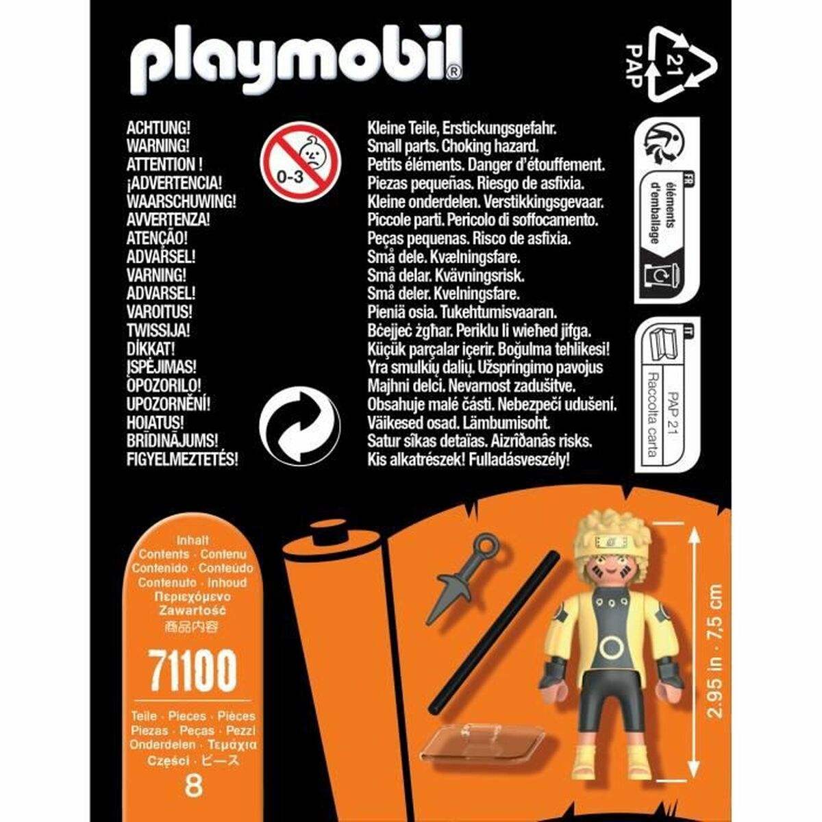 Figura de Acción Playmobil 71100 Naruto 8 Piezas