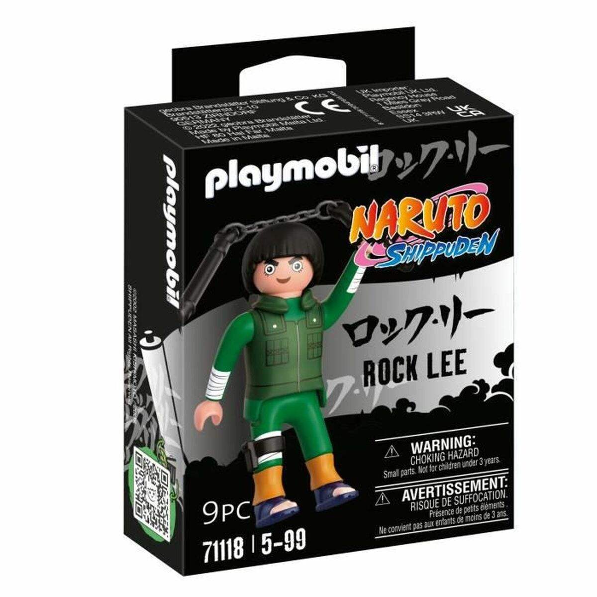 Figura Playmobil Naruto Shippuden - Rock Lee 71118 9 Piezas
