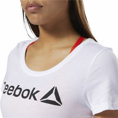 Camiseta de Manga Corta Mujer Reebok Scoop Neck Blanco