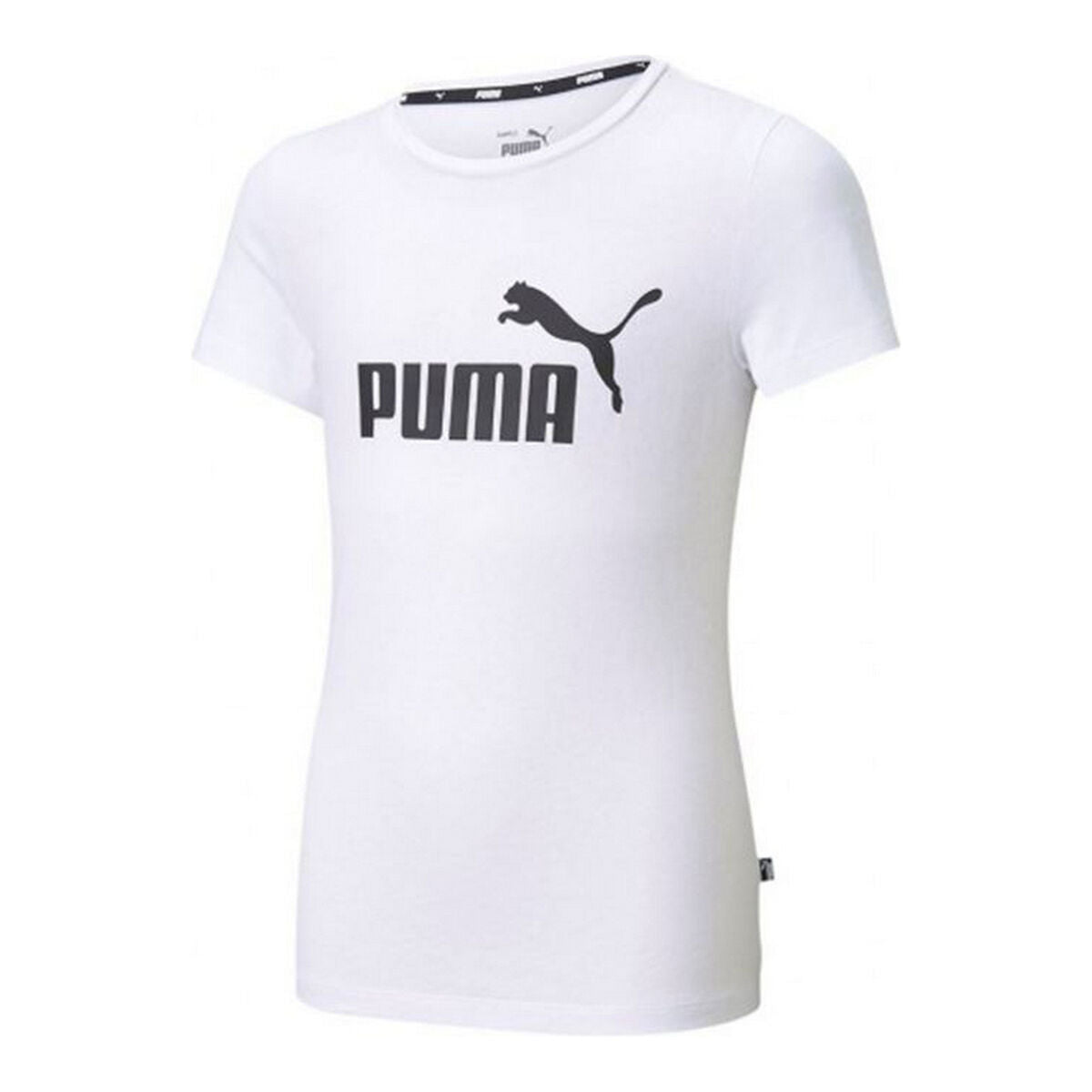 T shirt à manches courtes Enfant Puma ESS Logo Tee Blanc