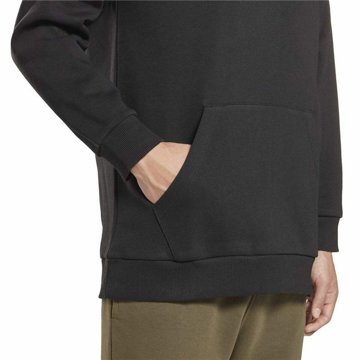 Herren Sweater mit Kapuze Reebok Left Chest Logo Schwarz