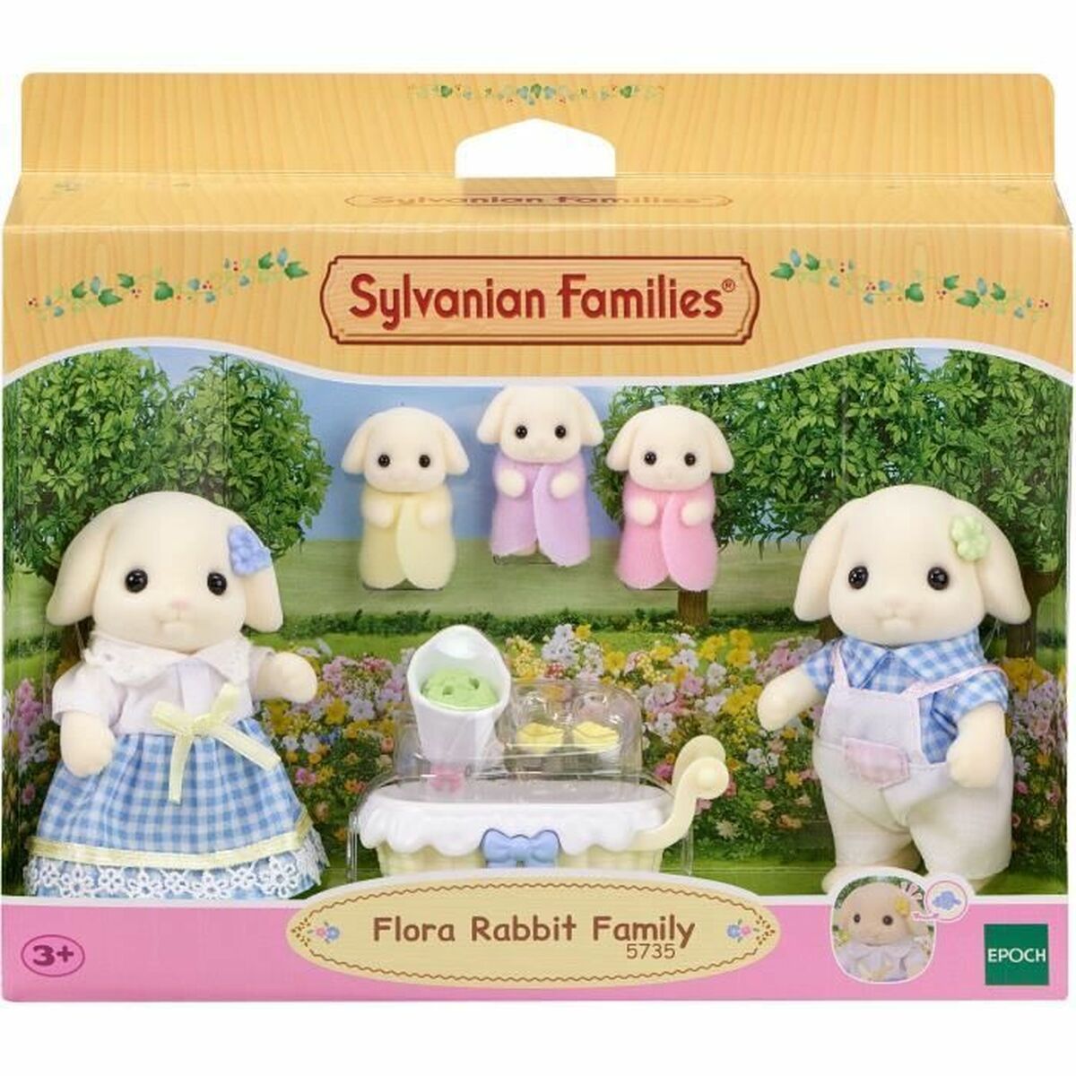 Zubehör für Puppenhaus Sylvanian Families 5735 Flora Rabbit family