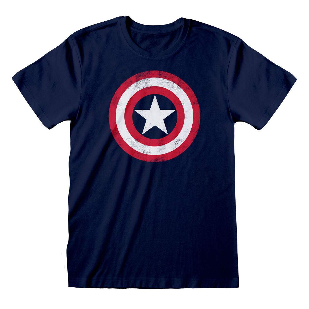 T shirt à manches courtes Capitán América Captain America Shield Bleu Unisexe