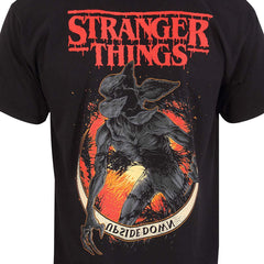 T shirt à manches courtes Stranger Things Demogorgon Upside Down Noir Unisexe - Stranger Things - Jardin D'Eyden - jardindeyden.fr