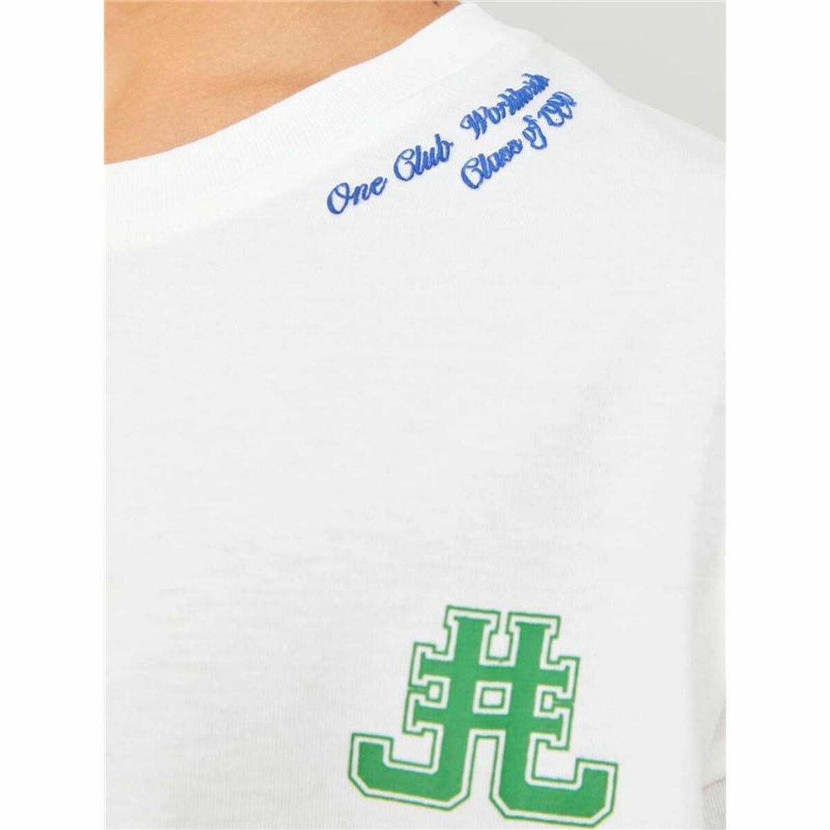 T shirt à manches courtes Enfant Jack & Jones Jorcole Back Print Blanc Vert - Jack & Jones - Jardin D'Eyden - jardindeyden.fr