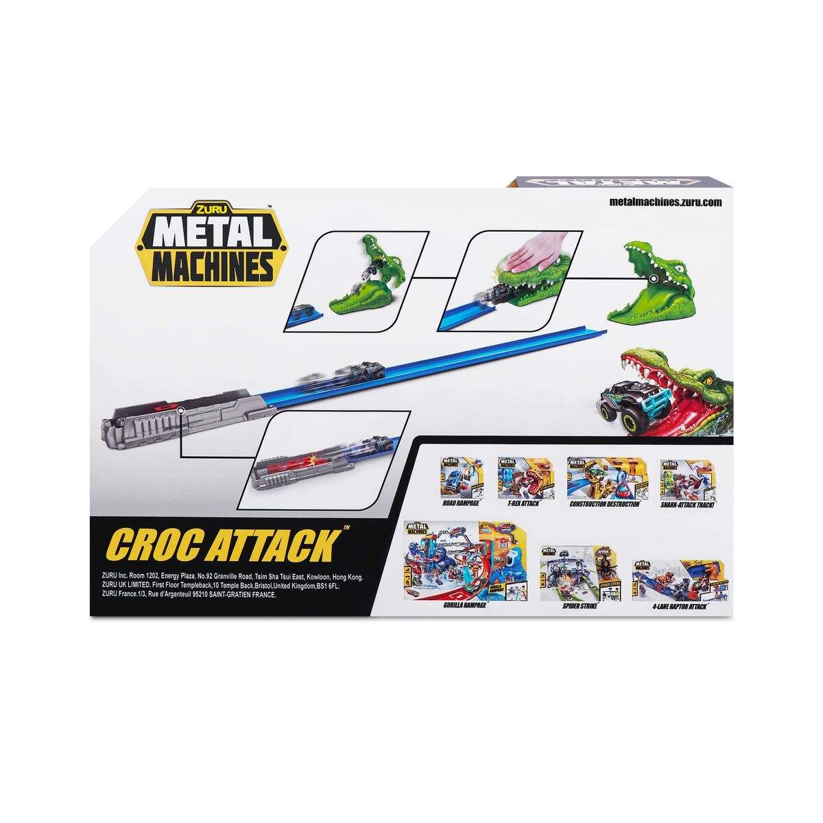 Pista Lanzadora Zuru Metal Machines Croc Attack 30 x 9 cm