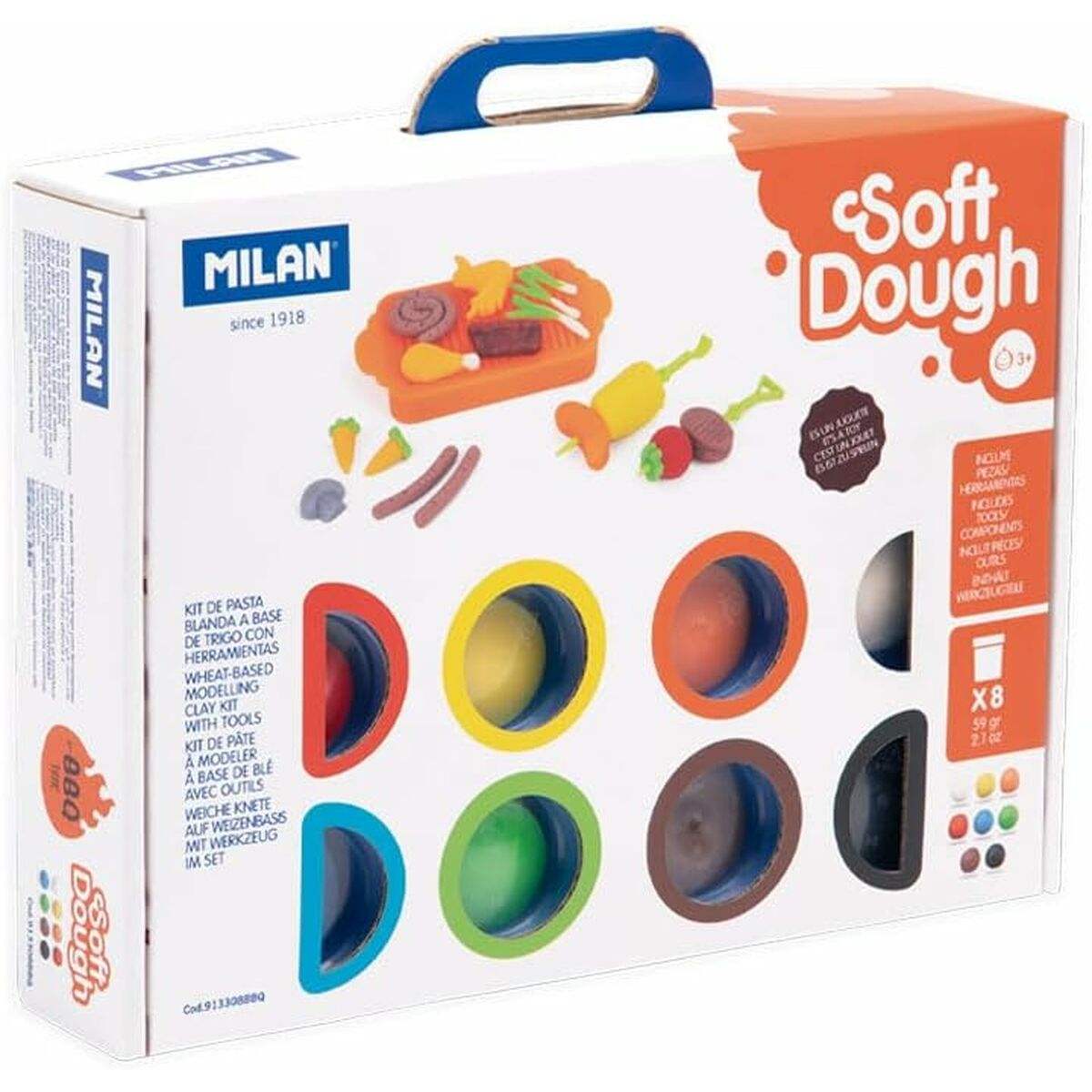 Pâte à modeler Milan Soft Dough BBq Multicouleur - Milan - Jardin D'Eyden - jardindeyden.fr