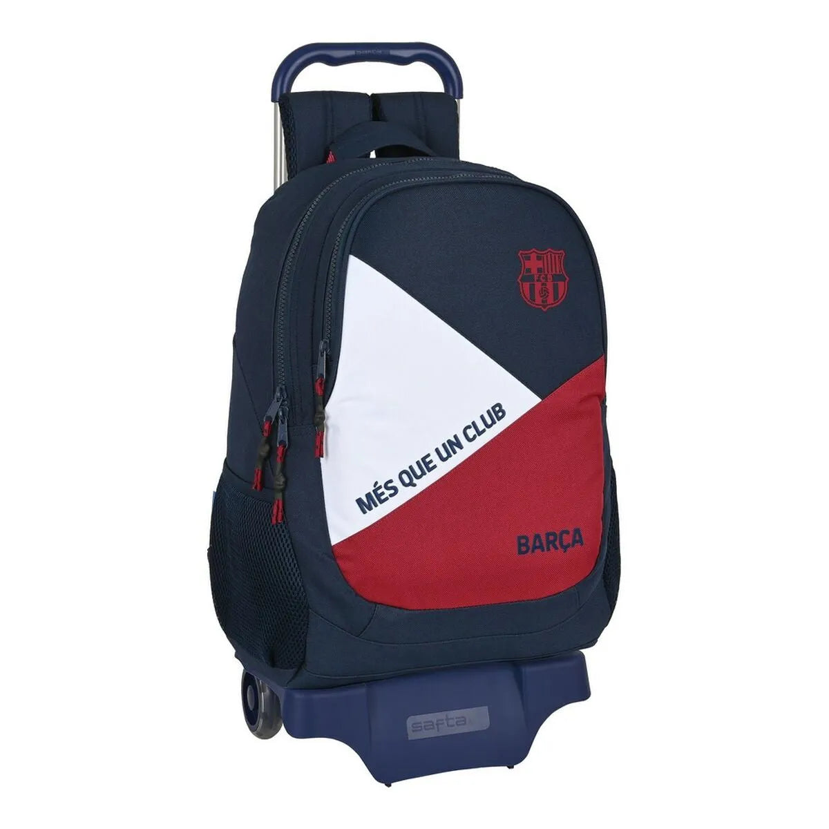 Schulrucksack mit Rädern F.C. Barcelona Corporativa Blau Granatrot (32 x 44 x 16 cm)