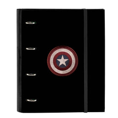 Reliure à anneaux Capitán América Noir (27 x 32 x 3.5 cm)
