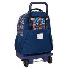 Schulrucksack mit Rädern Hot Wheels Speed club Orange (33 x 45 x 22 cm)