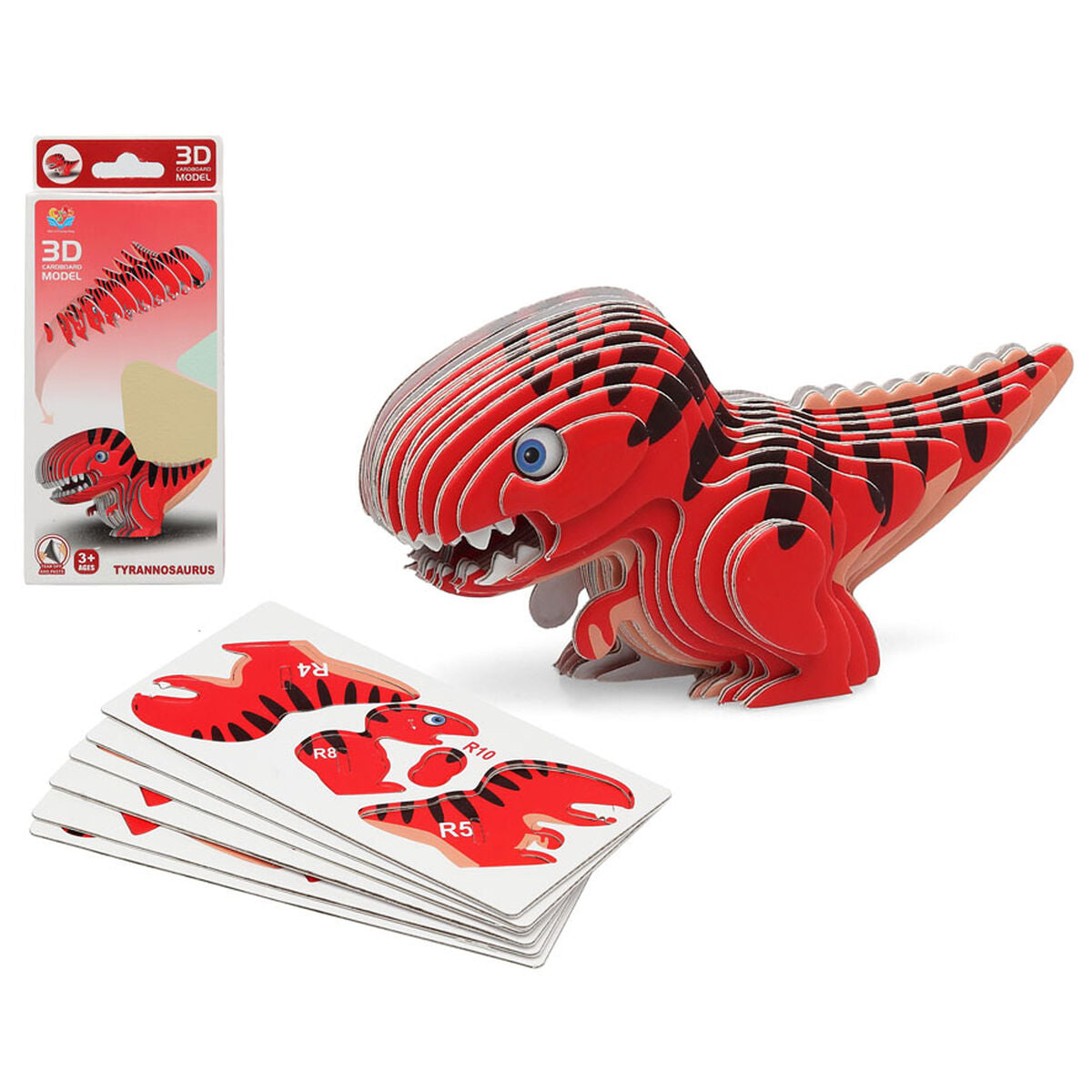 Puzzle 3D Dino Rouge 18 x 8 cm