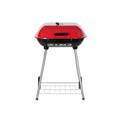 Barbecue à Charbon avec Couvercle et Roulettes DKD Home Decor Rouge Acier (60 x 57 x 80 cm)