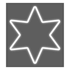 Deko-Figur EDM Flexiled Stern Weiß 220 V (60 x 3 x 80 cm)