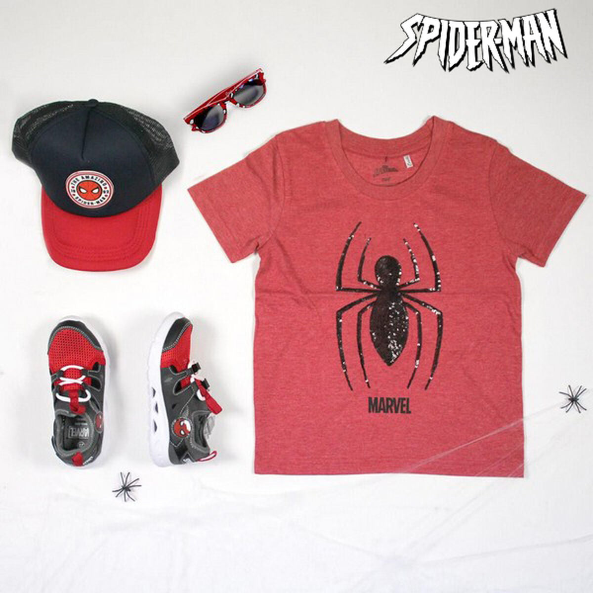 Chaussures de sport - Baskets pour Enfants Spiderman Rouge