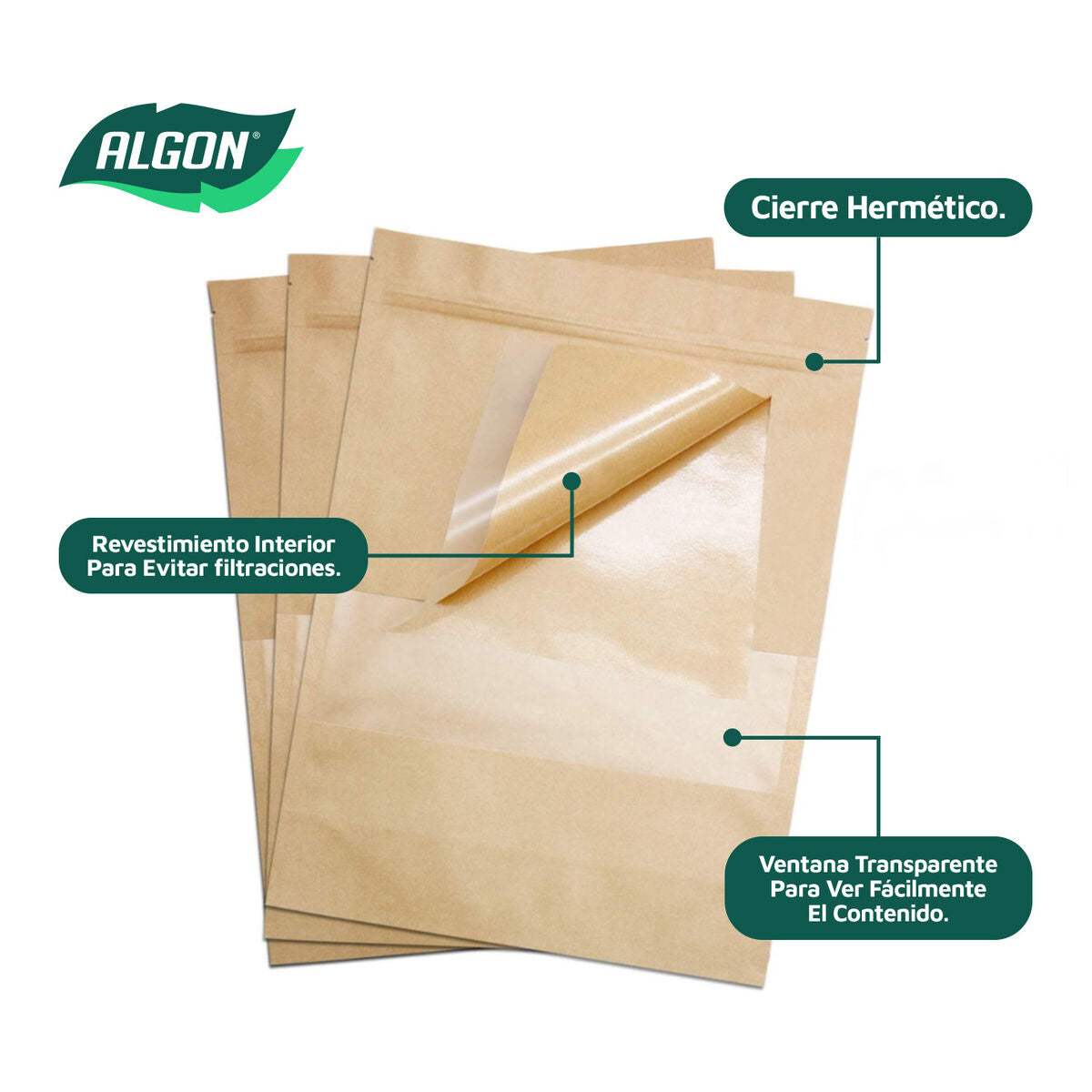 Ensemble de sacs alimentaires réutilisables Algon Fermeture hermétique 14 x 20 x 4 cm 12 Unités