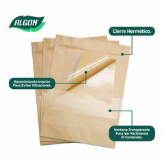 Ensemble de sacs alimentaires réutilisables Algon Fermeture hermétique 14 x 20 x 4 cm (36 Unités)