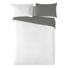 Bettdeckenbezug Naturals Two Colors Weiß Grau