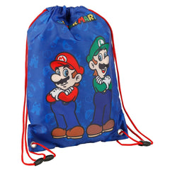 Rucksacktasche mit Bändern Super Mario & Luigi Blau (40 x 29 cm)