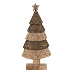 Décorations de Noël Marron Bois de manguier Sapin de Noël 23,5 x 9 x 50 cm