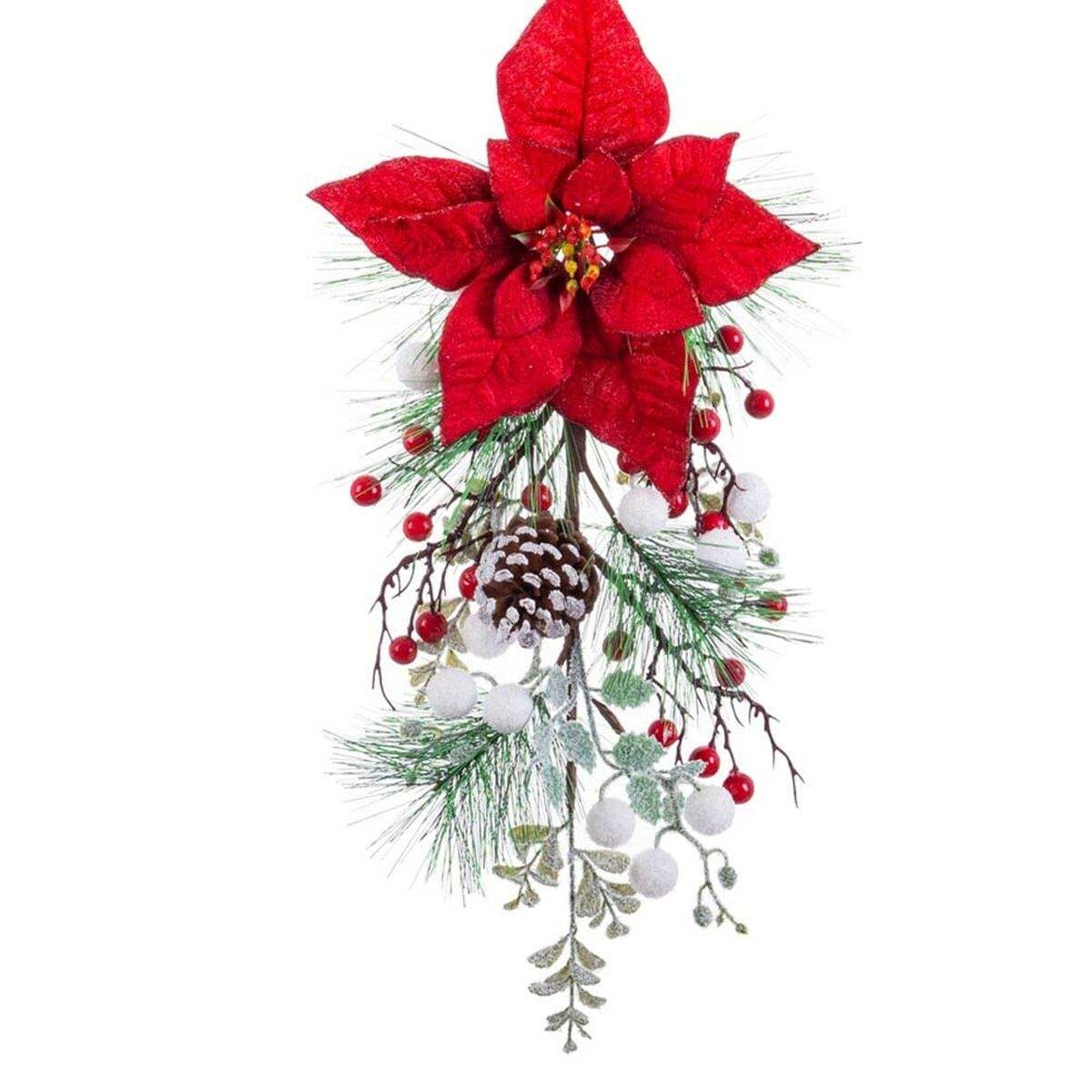 Accroches- portes Noël Rouge Multicouleur Plastique Tissu Ananas 60 cm - BigBuy Christmas - Jardin D'Eyden - jardindeyden.fr