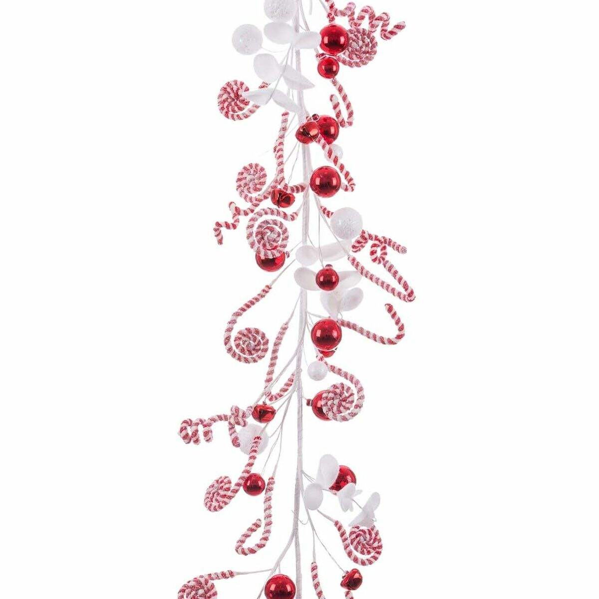 Weihnachtsgirlande Weiß Rot Kunststoff Foam 180 cm
