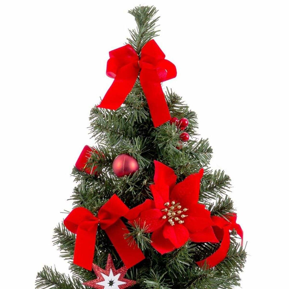 Weihnachtsschmuck Rot grün Kunststoff Stoff Weihnachtsbaum 40 cm