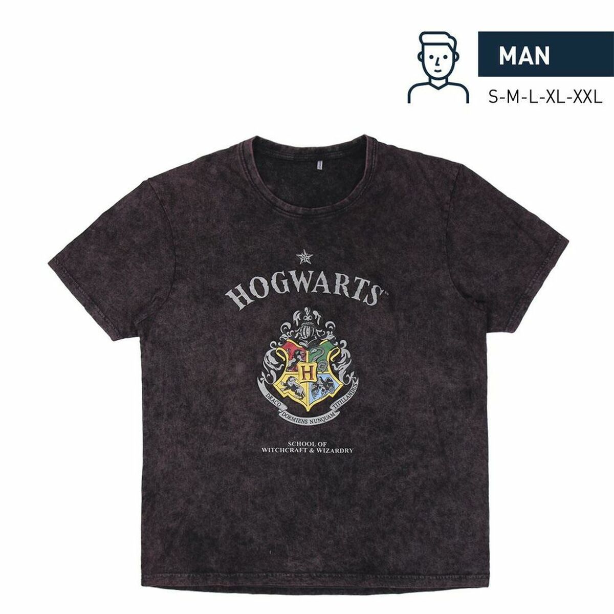 T-shirt à manches courtes homme Harry Potter Gris foncé