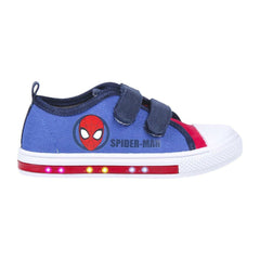 Zapatillas Casual Niño Spiderman Luces Azul