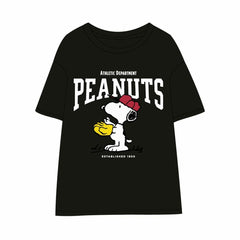 T-shirt à manches courtes femme Snoopy Noir