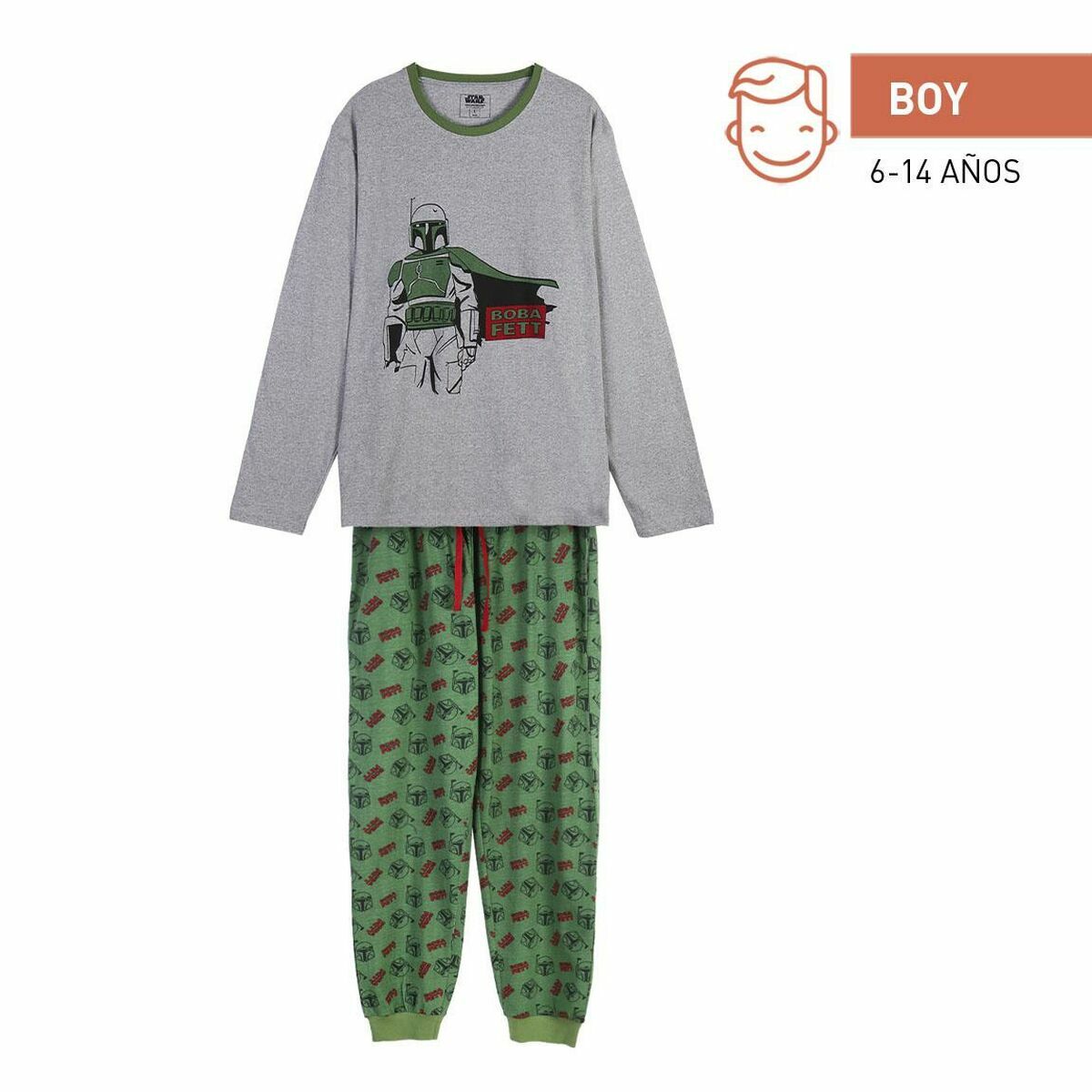 Pijama Infantil Boba Fett Verde