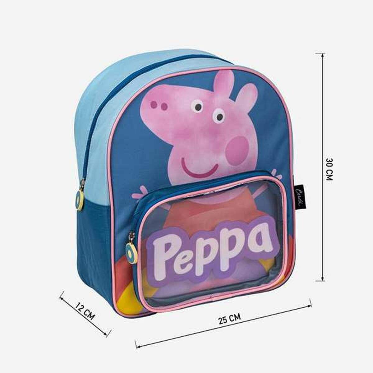 Schulrucksack Peppa Pig Blau 25 x 30 x 12 cm