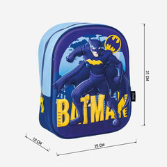 Mochila Escolar 3D Batman Azul