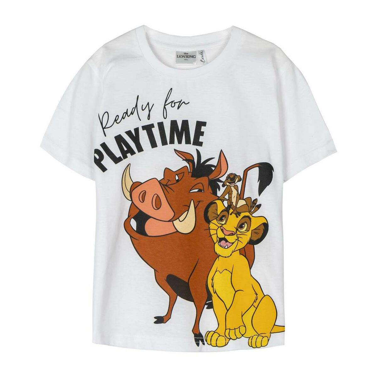 T shirt à manches courtes Enfant The Lion King Blanc