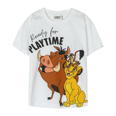 T shirt à manches courtes Enfant The Lion King Blanc - The Lion King - Jardin D'Eyden - jardindeyden.fr