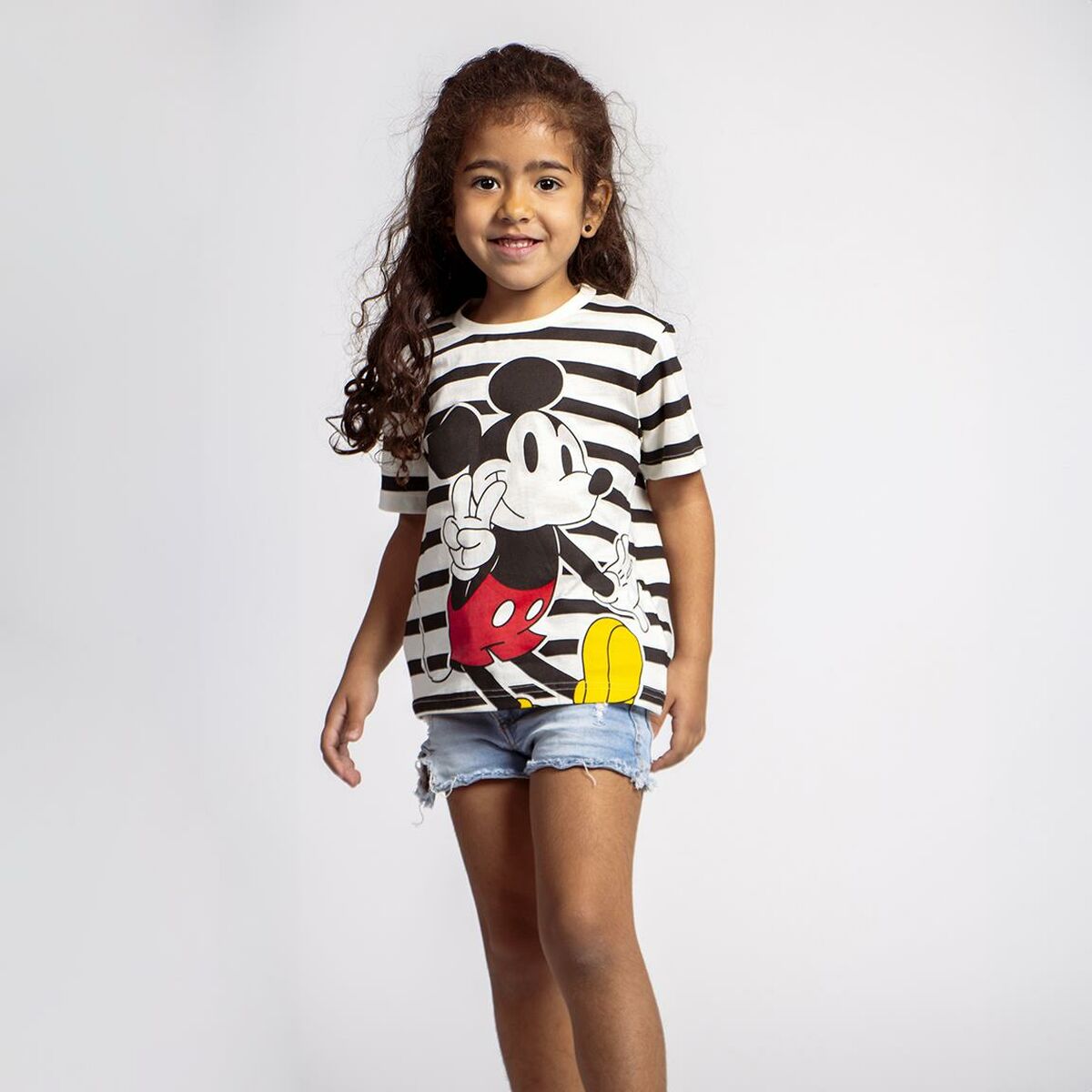 Kurzarm-T-Shirt für Kinder Mickey Mouse Bunt