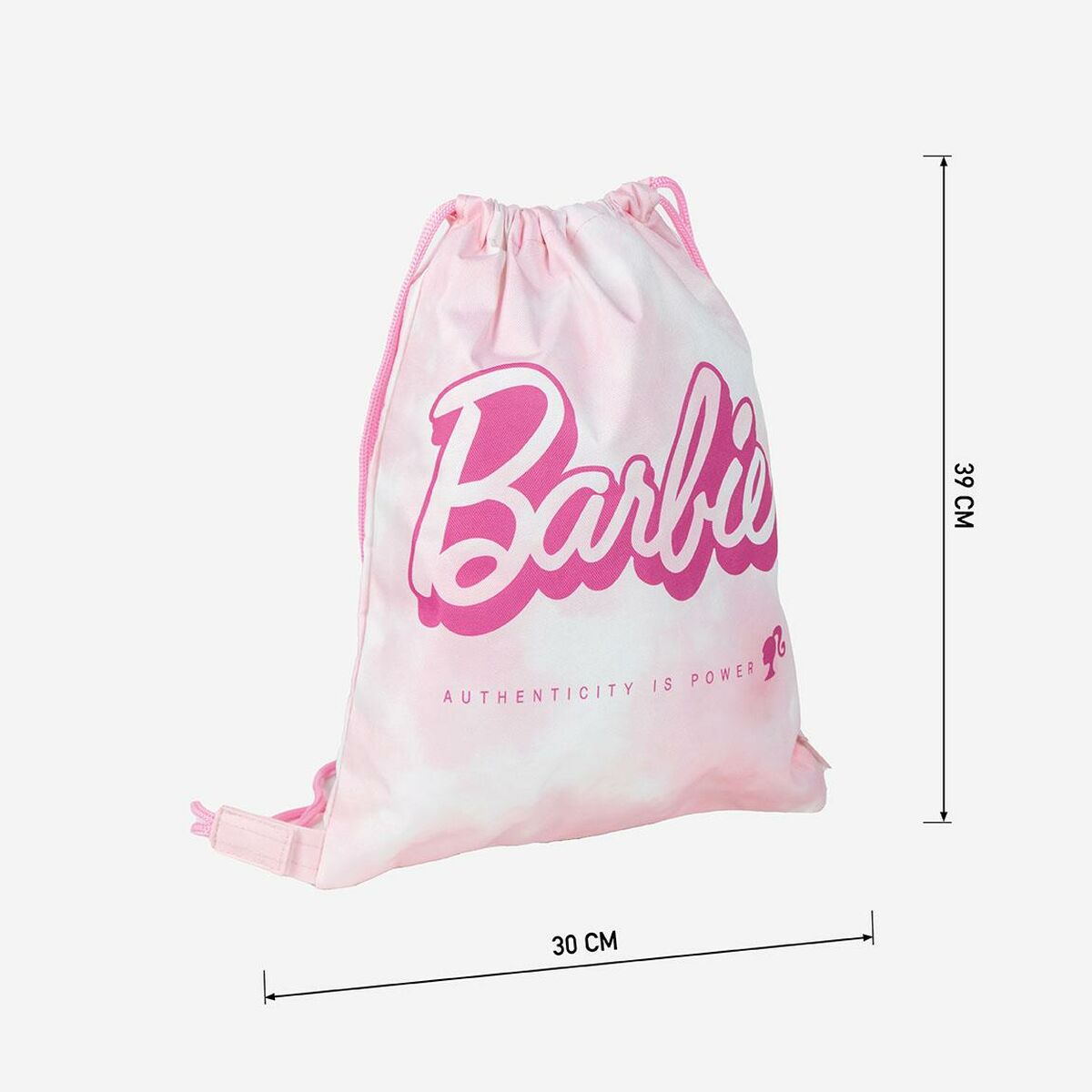 Rucksacktasche mit Bändern Barbie Rosa 30 x 39 cm